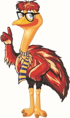 Emu, das Elztalmuseums-Maskottchen.