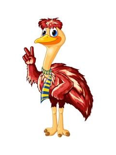 Emu, das Elztalmuseums-Maskottchen.